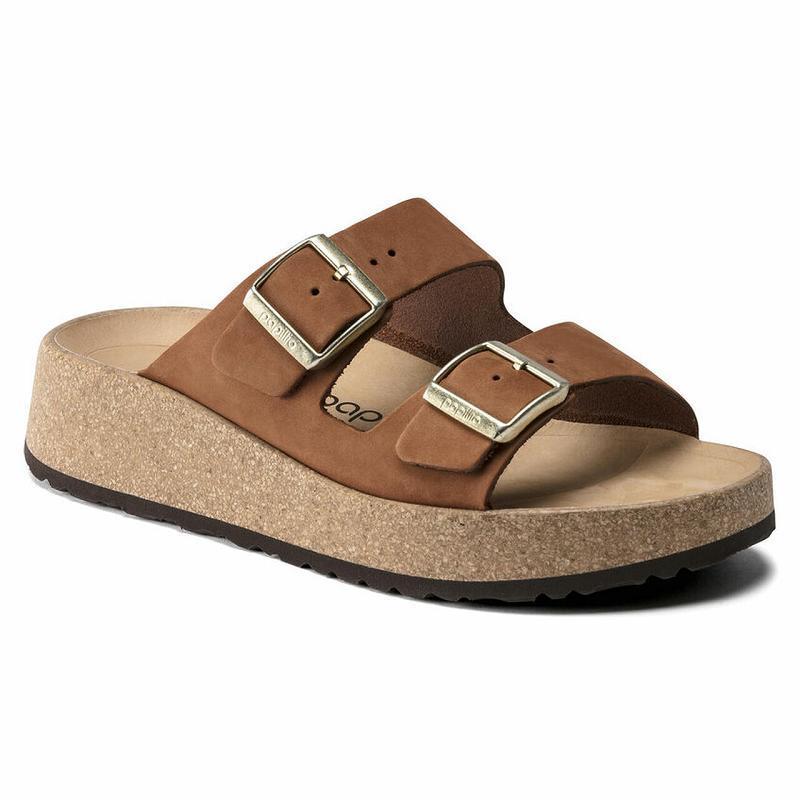 Birkenstock Papillio Gabriela Nubuck Læder Sandaler Dame Brune | DK 369ILH